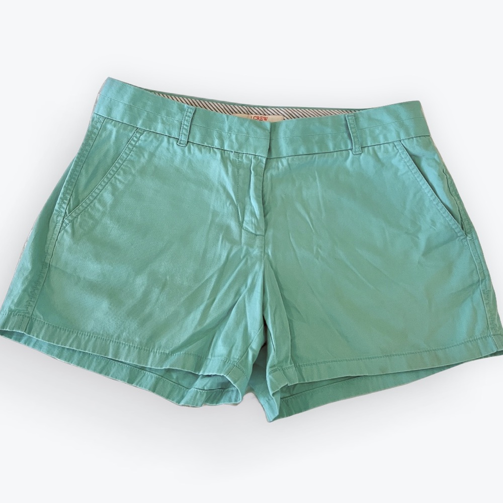 J crew women’s chino shorts. Teal blue. Size 6
